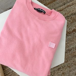 Pink Acne Studios Face Sweatshirt